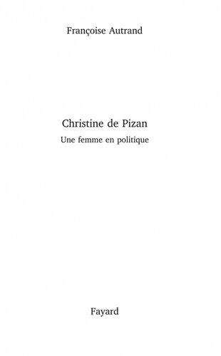 Christine de Pizan: une femme en politique
