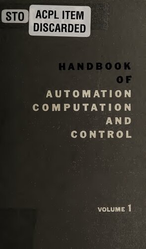 Handbook of automation, computation, and control Vol 1