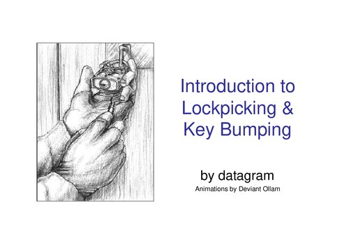 Introduction to Lockpicking and Key Bumping