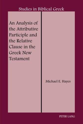 An Analysis of the Attributive Participle and the Relative Clause in the Greek New Testament (Studies in Biblical Greek)