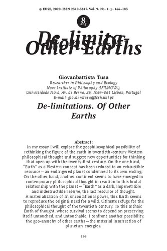 De-limitations. Of Other Earths