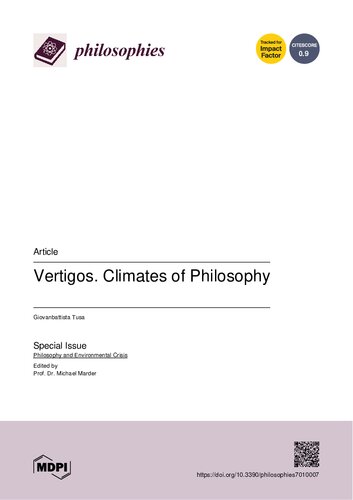 Vertigos. Climates of Philosophy