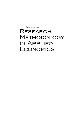 Research Methodology in Applied Economics