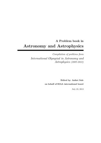 A Problem Book in Astronomy and Astrophysics
