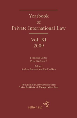 Yearbook of Private International Law: Volume XI 2009