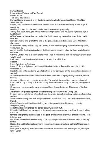 Human Nature (Doctor Who the New Adventures)