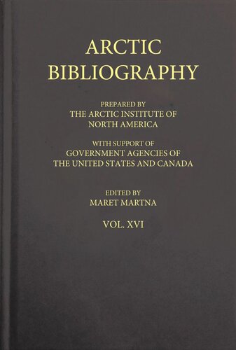 Arctic Bibliography: Volume 15