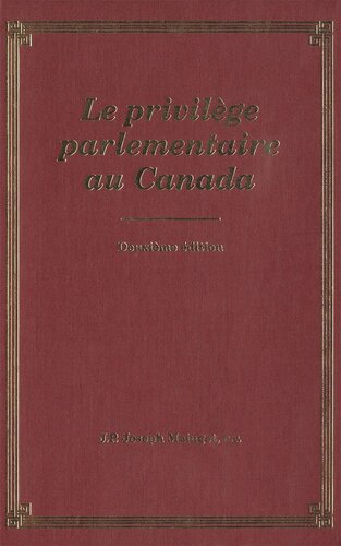 Privilege Parliamentaire au Canada