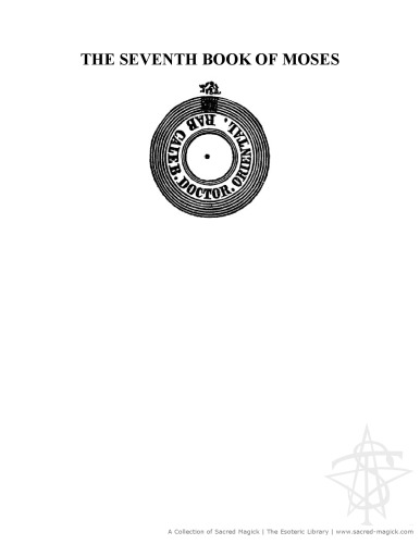 The Seventh Book of Moses