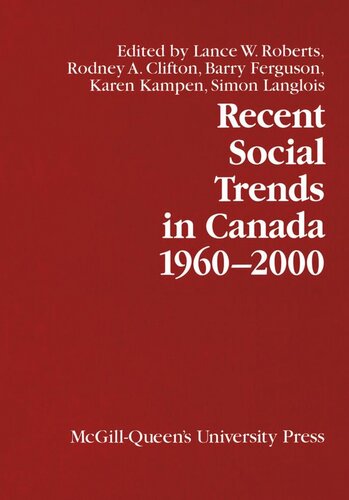 Recent Social Trends in Canada, 1960-2000