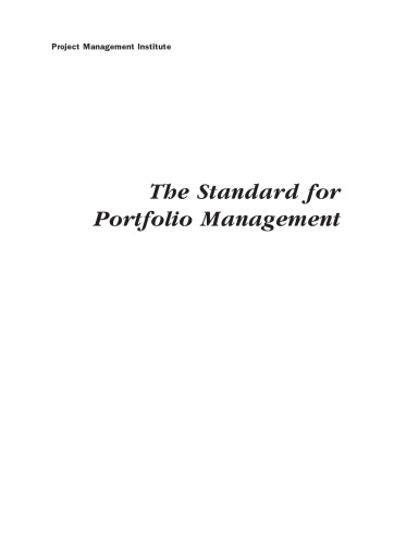The Standard for Portfolio Management
