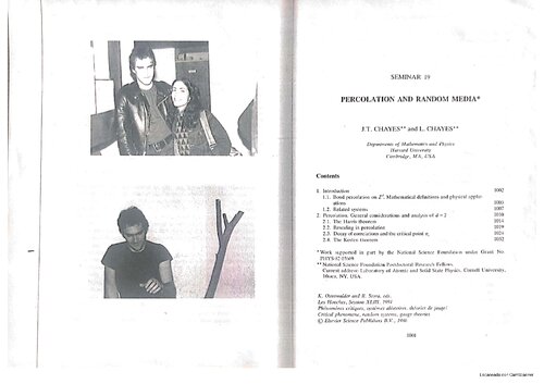 Percolation and random media