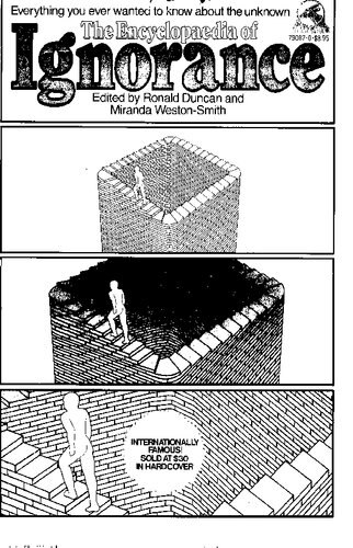 The Encyclopaedia of Ignorance: Everything you ever wanted to know about the unknown