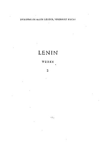 Lenin Werke Band 2: 1895-1897