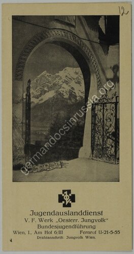 Jugendauslanddienst V. F. Werk „Oesterr. Jungvolk“ Bundesjugendführung