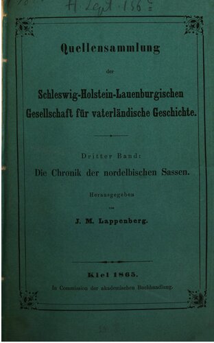Die Chronik der nordelbischen Sassen