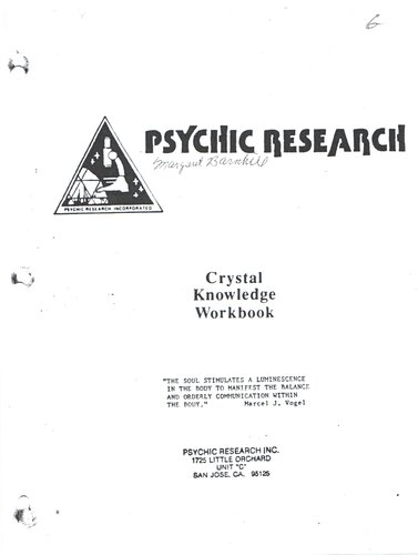 Crystal Knowledge Workbook