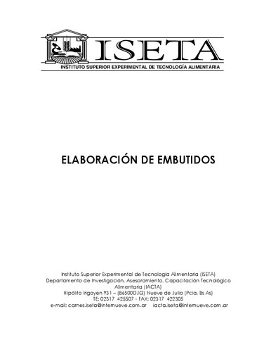 Elaboración de Embutidos