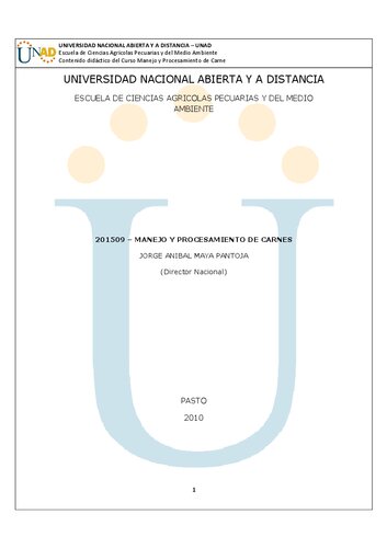 Manejo Y Procesamento De Carnes