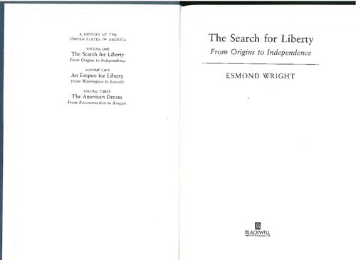 A History of the United States Vol.1: The Search for Liberty