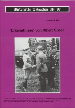 'Erkenntnisse' von Albert Speer - Historische Tatsachen Nr. 87