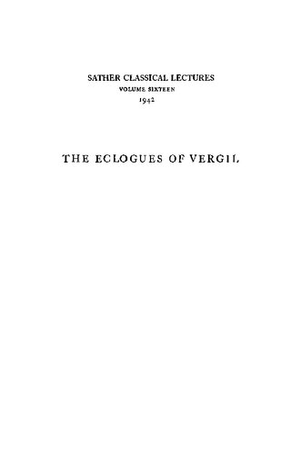 The Eclogues of Vergil
