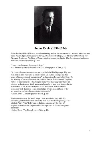 Julius Evola (1898-1974)