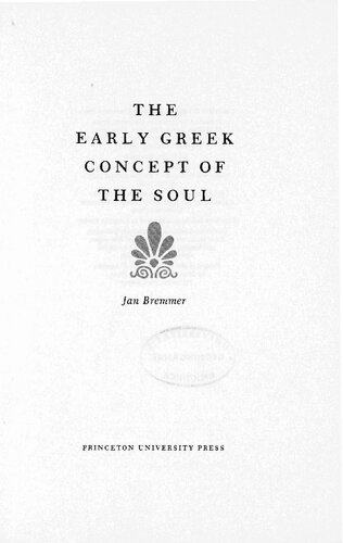 The Early Greek Concept of the Soul