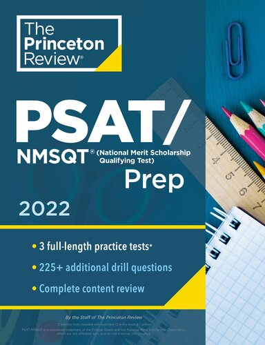 Princeton Review PSAT/NMSQT Prep 2022 3 Practice Tests + Review and Techniques + Online Tools.