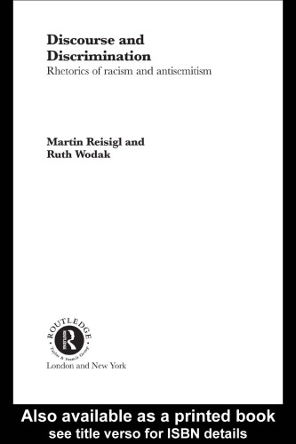 Discourse and Discrimination: Rhetorics of Racism and Antisemitism