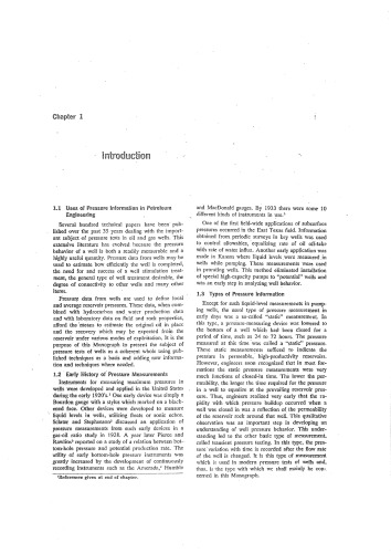 Pressure Build Up and Flow Tests in Wells