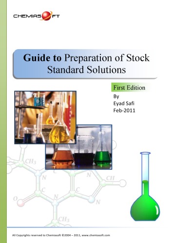 Guide To Preparation of Stock Standard Solutions
