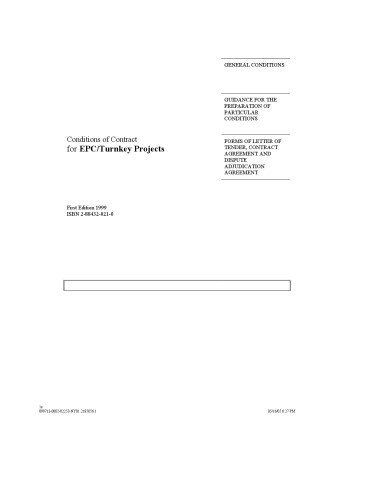 FIDIC Conditions for EPC   Turnkey Projects: Silver