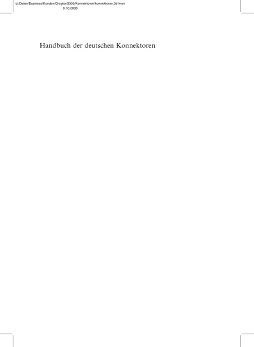 Handbuch der deutschen Konnektoren