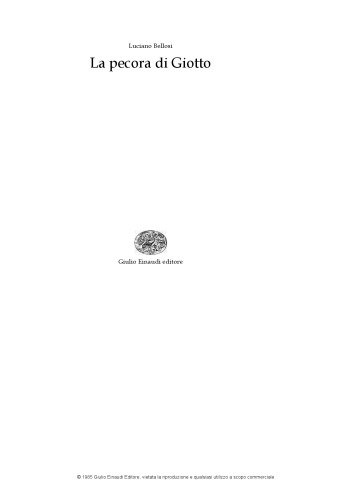 La pecora di Giotto (Saggi) (Italian Edition)