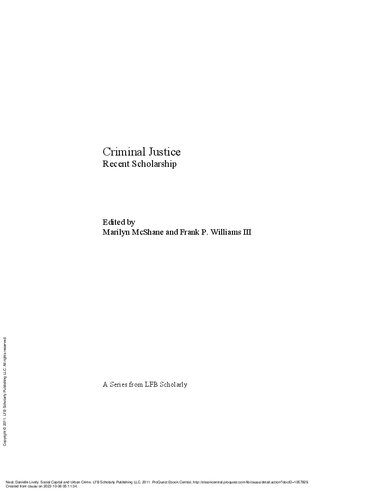 Social Capital and Urban Crime