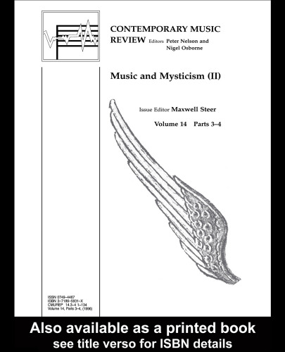 Music and Mysticism (Contemporary Music Review Series, Vol 2)