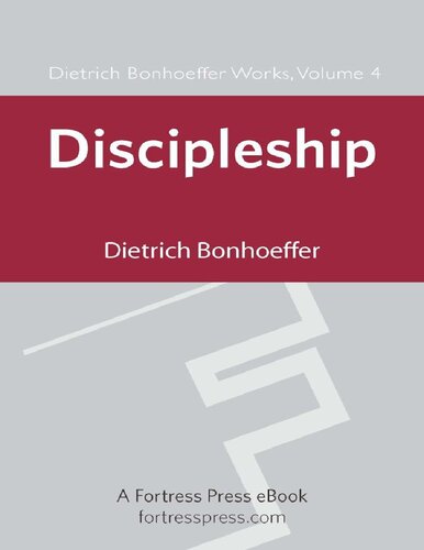Cost of Discipleship DBW Vol 4 (Dietrich Bonhoeffer Works)