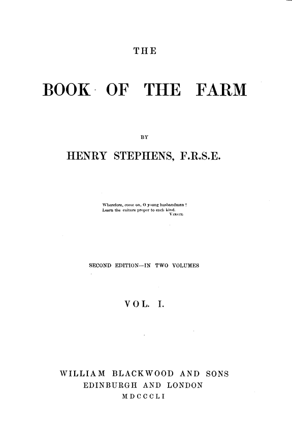 The Book of the Farm. 2. Ed. (illustrated.)