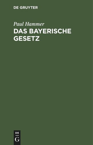 Das bayerische Gesetz: vom 30. Juni 1921 zum Vollzuge des Landessteuergesetzes. Mit Erläuterungen, dem Landessteuergesetze, den Mustersatzungen für die Zuwachssteuer und Grundwertabgabe und den sonstigen einschlägigen Erlassen und Vollzugsvorschriften