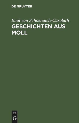 Geschichten aus Moll