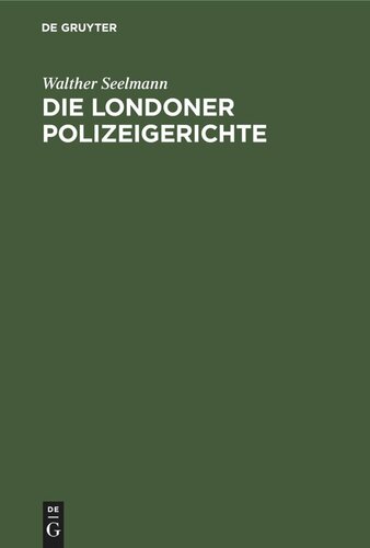 Die Londoner Polizeigerichte