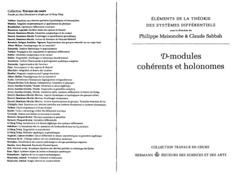 D-modules coherents et holonomes