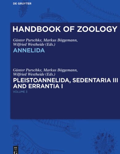 Handbook of Zoology: Volume 3 Pleistoannelida, Sedentaria III and Errantia I