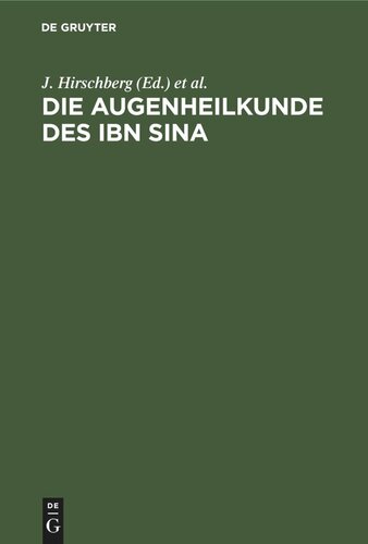 Die Augenheilkunde des Ibn Sina
