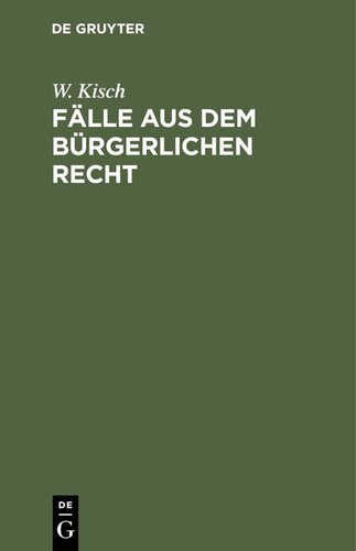 Fälle aus dem bürgerlichen Recht