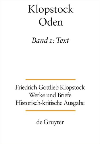 Werke und Briefe: Band 1 Text