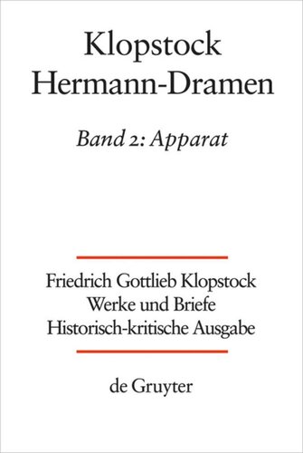 Werke und Briefe: Band 2 Apparat