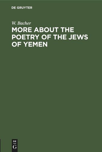 More about the Poetry of the Jews of Yemen