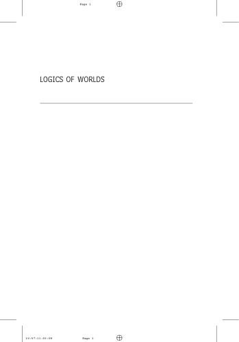 Logics of Worlds (Being and Event, 2)